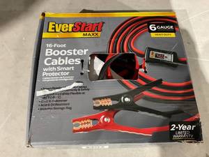 lot 348 image: EverStart Maxx 16-Foot 6-Gauge Heavy Duty Booster Cables with Smart Protector