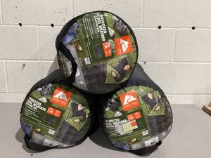 lot 466 image: LOT OF 3 Ozark Trail Oversized 30F Cool Weather Sleeping Bag, Gray