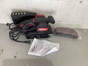 lot 482 image: Hyper Tough 6-Amp Belt Sander, 3 x 18-inch, Corded, 2613