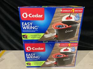 lot 387 image: LOT OF 2 O-Cedar EasyWring Spin Mop & Bucket System