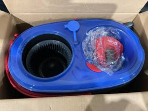 lot 392 image: O-Cedar RinseClean Clean Water Spin Mop and Bucket System  Clean with Clean Water  Removes 99% of Bacteria
