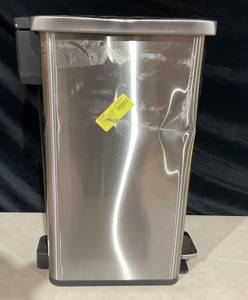 lot 393 image: Better Homes & Gardens 13.2 Gallon Slim Kitchen Trash Can, Stainless Steel Kitchen Step Trash Can