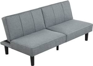 lot 79 image: Mainstays 66 Studio Futon, Gray Linen Upholstery