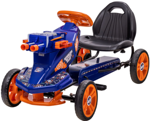 lot 85 image: Nerf Pedal Cart with Attached Dual Blaster, for Boys and Girls, Ages 6 and up. Darts Included.