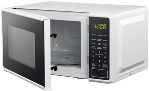 lot 99 image: Mainstays 0.7 Cu ft Countertop Microwave Oven, 700 Watts, White