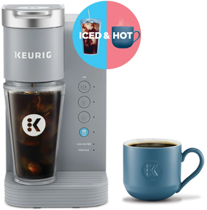 lot 103 image: Keurig K-Iced Essentials, Gray Iced and Hot Single-Serve K-Cup Pod Coffee Maker, reusable tumbler included