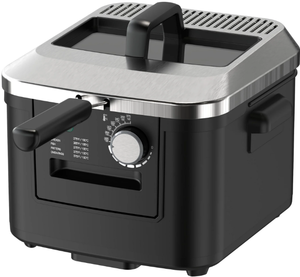 lot 163 image: Mainstays 4L Deep Fryer, Stainless Steel Lid, Electric, Model MS8400778514-2