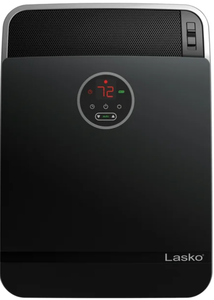 lot 208 image: Lasko 18 1500W Whole Room Ceramic Console Space Heater with Remote, Black, CC18306