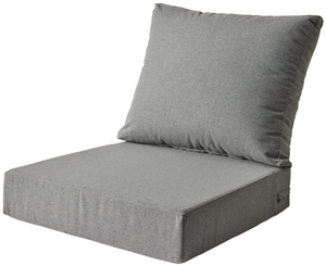 lot 249 image: Better Homes & Gardens Grey Outdoor 24 x 24 2 Piece Deep Seat Cushion Set