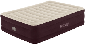lot 402 image: Bestway Maroon Tritech Airbed Queen 20 with Built-in AC Pump