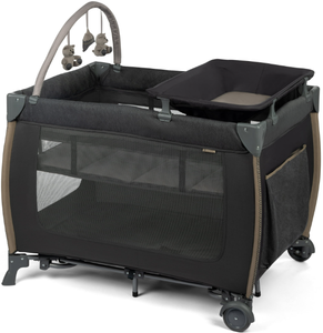 lot 455 image: Monbebe Play Yard with Full Size Rocking Bassinet, Castle Point