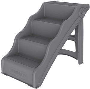 lot 502 image: Tail Waggers Dog Stairs Flexi-Step, Foldable Dog Steps with 4-Step Design and Non-Slip Treads