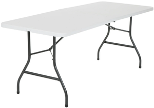 lot 505 image: Cosco 6 Foot Premium Folding Table, White Speckle