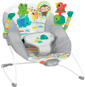 lot 522 image: Bright Starts Playful Paradise Comfy Baby Bouncer Seat with Soothing Vibration and Toys, Unisex, 0-6 Months