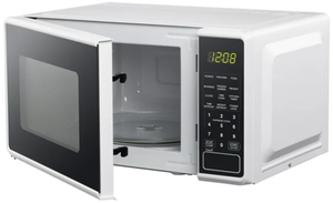 lot 560 image: Mainstays 0.7 Cu ft Countertop Microwave Oven, 700 Watts, White