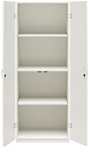 lot 575 image: Mainstays 60 2 Door Storage Cabinet, White