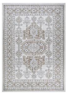 lot 585 image: Couristan Charm Woodburn Ivory-Sand IndoorOutdoor Area Rug, 66 x 96