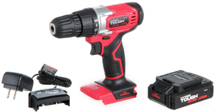 lot 607 image: Hyper Tough 20V Max Lithium-ion Cordless Drill, 38 inch Chuck, Variable Speed, with 1.5Ah Lithium-ion Battery and Charger, Bit Holder & LED Light