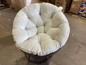 lot 92 image: Safavieh Kiraya Papasan Chair - Brown  Grey