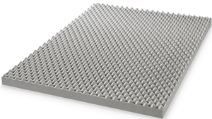lot 841 image: Best Price Mattress Mellow 4 Inch Egg Crate Memory Foam Mattress Topper with Infusion, Twin