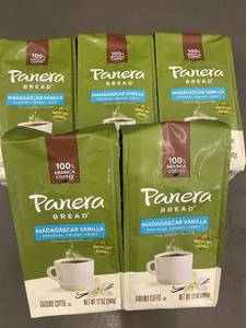 F 1 - Panera Bread Madagascar Vanilla Ground Coffee 12 oz (5 Packs)