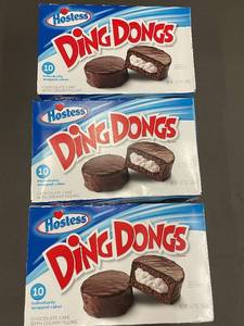 IN 2 - Hostess Ding Dongs Chocolate Cakes - 3 Boxes