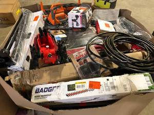 Gaylord of Assorted Hand Tools and Hardware Various Models and Conditions  Customer Returns See Pictures