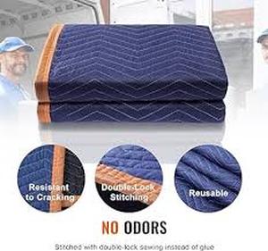 12 Pieces of VEVOR YB085-35 Moving Blankets, 35 lbsdz, 12 Packs, BlueOrange Customer Returns See Pictures