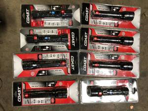 Lot of  Coast G450 1630 Lumens Alkaline LED Handheld Flashlight   Customer Returns See Pictures