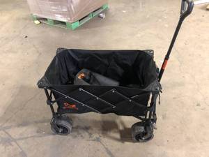 VEVOR 6 cu. ft. Steel Garden Cart Collapsible Folding Wagon 113 L Beach Wagon Cart Folding Wagon Cart Max 250 lbs.   Customer Returns See Pictures