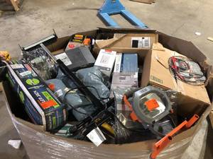 Gaylord of Assorted Tools and Hardware and General Merchandise Various Models and Conditions     Customer Returns See Pictures