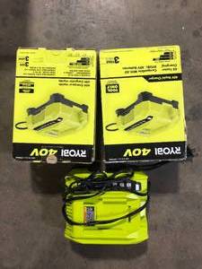 Lot of 3 RYOBI 40V Lithium-Ion Rapid Charger    Customer Returns See Pictures