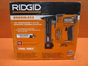 lot 13 image: Ridgid 18v Cordless Crown Stapler