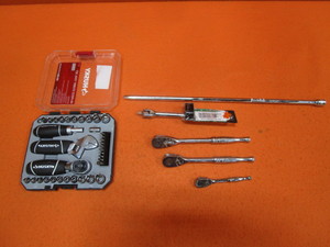 lot 28 image: Huskey 38 Drive Ratchets, Extensions, 14 Drive Ratchet, 46pc Stubby Tool Set
