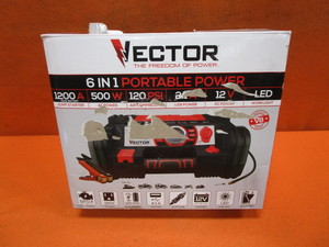 lot 48 image: Vector 6 in 1 Portable Jump PackAir CompressorPower Inverter