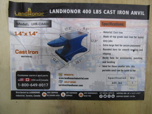lot 61 image: 400lb Anvil