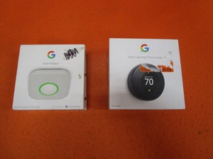 lot 73 image: Google Nest Thermostat & SmokeCarbon Monoxide Detector