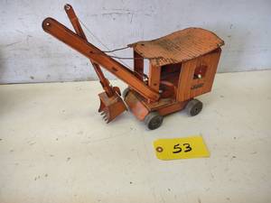 Structo Steam Shovel, Wooden Wheels...