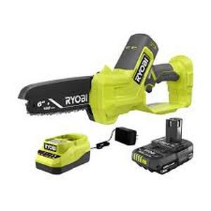 RYOBI ONE 18V 6 in. Cordless Battery Compact Pruning Mini Chainsaw with 2.0 Ah Battery and Charger  Customer Returns See Pictures