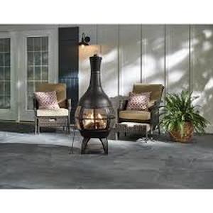 Hampton Bay 55.5 in. Outdoor Chimenea  Customer Returns See Pictures