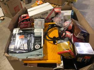 Gaylord of Assorted Tools Hardware and General Merchandise Various Models and Conditions Customer Returns See Pictures