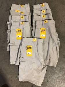 Carhartt Mens 42 Tan CottonSpandex Rugged Flex Rigby Work Short (9 Pieces)  Customer Returns See Pictures