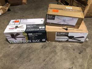 Lot of Assorted Lighting Ceiling Fans Various Models and Conditions Customer Returns See Pictures