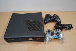 lot 38 image: Microsoft XBOX 360 Gaming Console with 2 Controllers -250GB