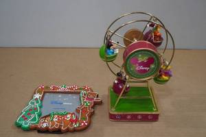 lot 133 image: Disney Store Christmas Dcor -Picture Frame & Ferris Wheel
