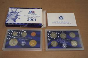 lot 155 image: 2001 US Mint Proof Coin Set