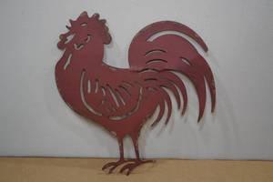 lot 173 image: Laser Cut Steel Rooster