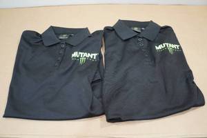 lot 199 image: 2 Monster Energy Short Sleeve Shirts -Medium