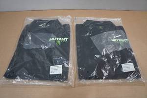 lot 200 image: 2 Monster Energy Short Sleeve Shirts -Small