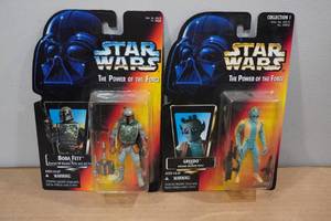 lot 220 image: 2 Star Wars Action Figures -Boba Fett, Greedo